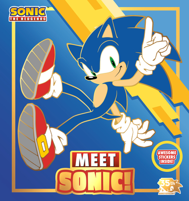 Coperta cărții 'Meet Sonic!: A Sonic the Hedgehog Storybook: 35th Anniversary Edition -'