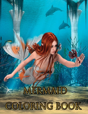 Coperta cărții 'Mermaid Coloring Book: MERMAID COLORING BOOK:50 Beautiful Mermaid Designs - Farhana Setu Publishing'