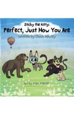Coperta cărții 'Sticky the Kitty - Perfect, Just How You Are - Chuck Hawley'