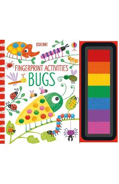 Coperta cărții 'Fingerprint Activities Bugs - Fiona Watt'