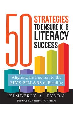 Coperta cărții 'Fifty Strategies to Ensure K-6 Literacy Success: Aligning Instruction to the Five Pillars of Reading (Fifty'
