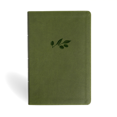 NASB Giant Print Reference Bible, Olive Leathertouch -