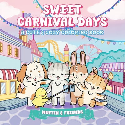 Sweet Carnival Days: A Cute & Cozy Coloring Book for Adults and Teens with Muffin and Friends For Relaxation and Stress Relief -