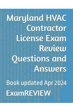 Coperta cărții 'Maryland HVAC Contractor License Exam Review Questions and Answers - Mike Yu'