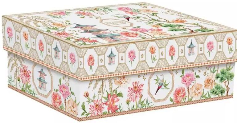 Set 2 cesti portelan cu farfurioara: Jardins d'Orient