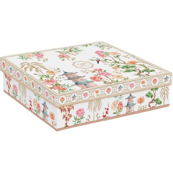 Set 6 cesti portelan cu farfurioara: Jardins d'Orient