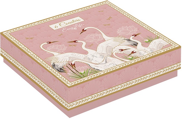 Set 6 suporturi pentru pahare: Dancing Herons