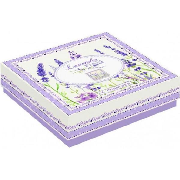 Set 6 suporturi pentru pahare: Lavanda