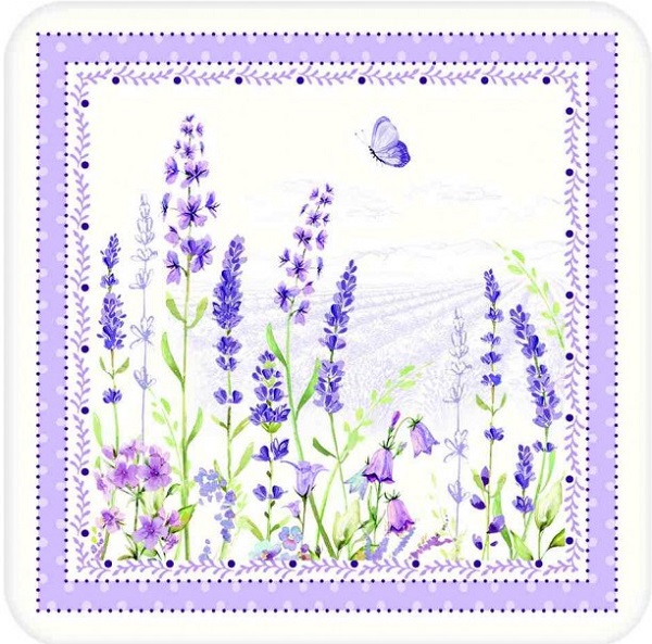 Set 6 suporturi pentru pahare: Lavanda