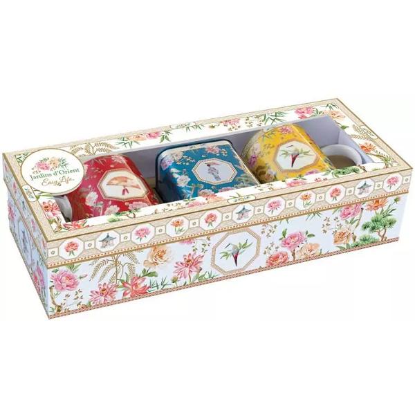 Set 2 cani portelan si cutie pentru ceai: Jardins d'Orient