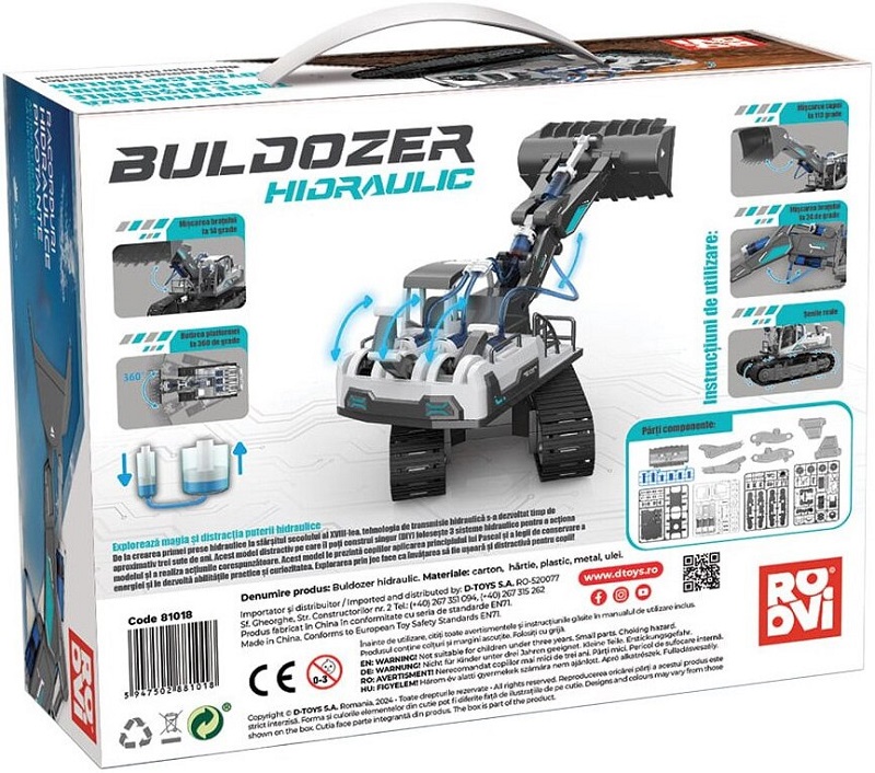 Buldozer hidraulic cu 127 piese