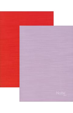 Imaginea produsului 'Set 2 caiete matematică A4 80 file: Roșu, mov deschis'