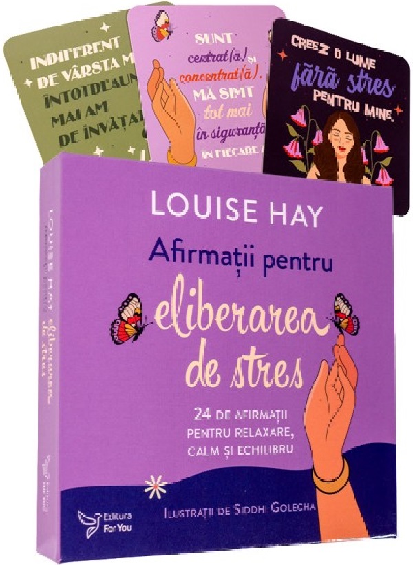 Set: Afirmatii pentru eliberarea de stres. Carte + cartoline - Louise Hay