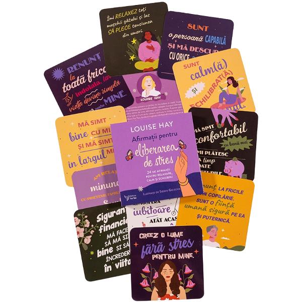 Set: Afirmatii pentru eliberarea de stres. Carte + cartoline - Louise Hay