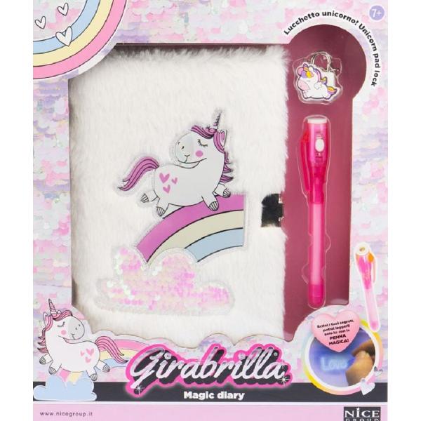 Jurnal secret cu pix si lacat: Girabrilla unicorn