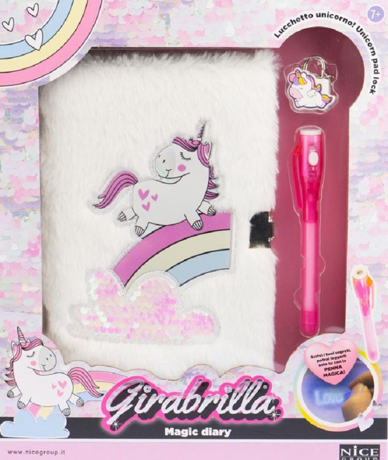 Jurnal secret cu pix si lacat: Girabrilla unicorn