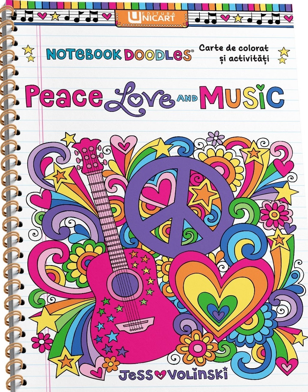 Peace, Love and Music. Carte de colorat si activitati - Jess Volinski