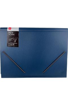 Poza produsului Mapa plastic cu elastic si 12 separatoare. Bleumarin