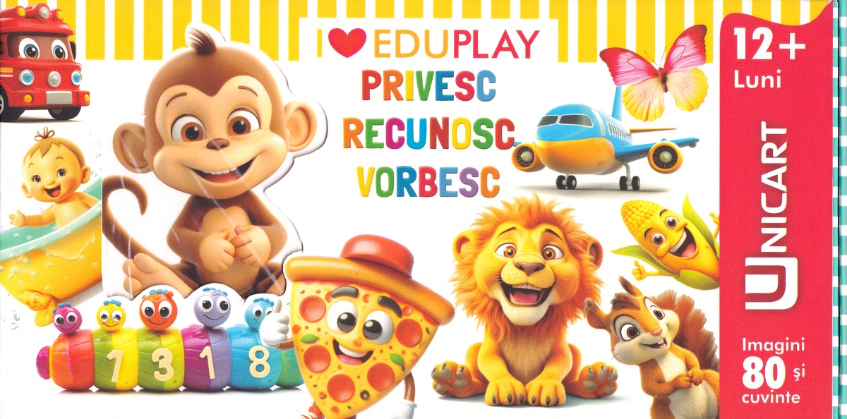 Cutie Eduplay. Privesc, recunosc, vorbesc. 80 imagini si cuvinte