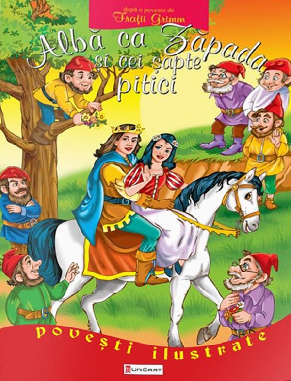 Alba ca Zapada si cei sapte pitici. Povesti ilustrate - Fratii Grimm