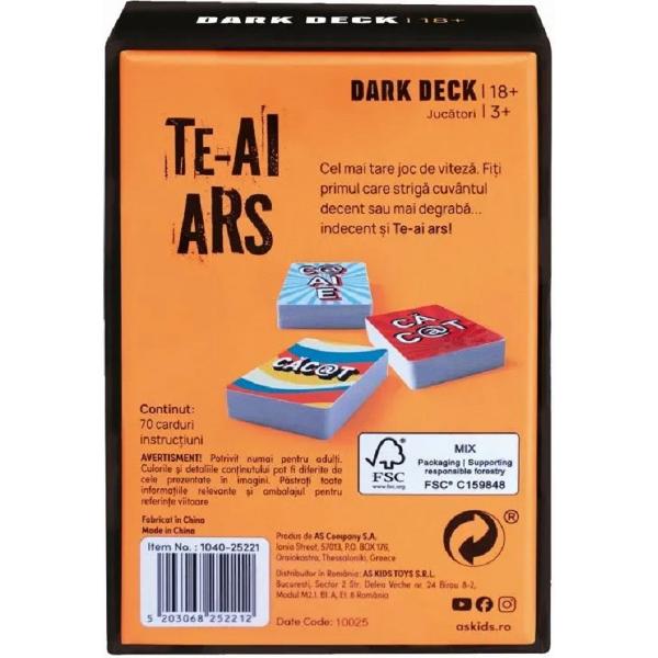 Joc de carti pentru adulti: Te-ai ars. Dark Deck