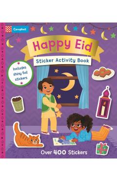 Coperta cărții 'Happy Eid Sticker Activity Book - Campbell Books'