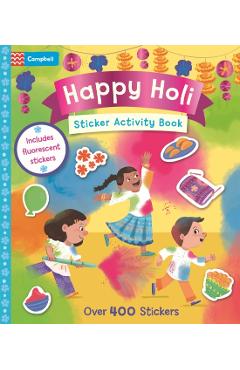 Coperta cărții 'Happy Holi Sticker Activity Book - Campbell Books'