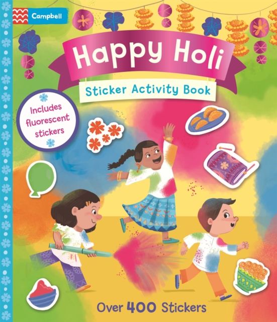 Coperta cărții 'Happy Holi Sticker Activity Book - Campbell Books'