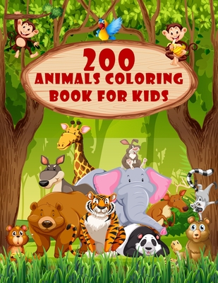 200 Animals Coloring Book For Kids: Toddler Coloring Book helps children ages 1,2,3 and 10 - Discover more ideas about cartoon animals and awsome anim - Wind Book