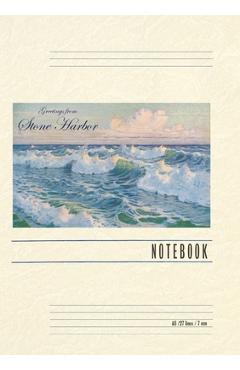 Poza produsului Vintage Lined Notebook Greetings from Stone Harbor, New Jersey, Seascape - 