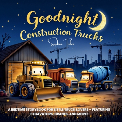Goodnight Construction Trucks: A Bedtime Storybook for Little Truck Lovers - Featuring Excavators, Cranes, and More! - Sophia Tales