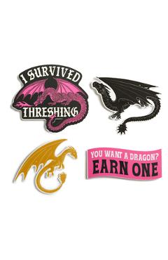 Coperta cărții 'Fourth Wing: I Survived Threshing Stickers - Sticker Set of 4 -'