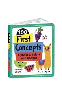 Poza produsului 100 First Concepts: Alphabet, Shapes and Colors: Board Book of First 100 Important Concepts for Preschool Kids, Toddlers [Penguin Early Learning Serie - Penguin Books
