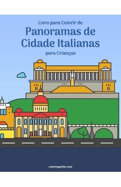 Poza produsului Livro para Colorir de Panoramas de Cidade Italianas para Crianças - Nick Snels