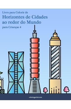 Poza produsului Livro para Colorir de Horizontes de Cidades ao redor do Mundo para Crianças 4 - Nick Snels
