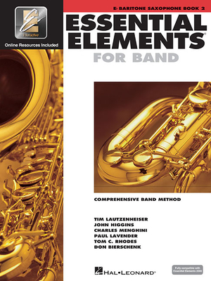Essential Elements for Band Book 2 with Eei Baritone Saxophone Method Book Concert Band Sheet Music and Online Audio Hal Leonard Beginner and Intermed -