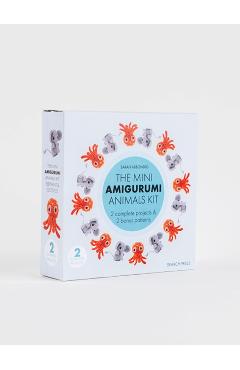 Poza produsului Mini Amigurumi Animals Kit: 2 Complete Projects & 2 Bonus Patterns - Sarah Abbondio