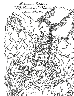 Livro para Colorir de Mulheres do Mundo para Adultos - Nick Snels