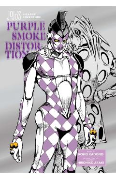Coperta cărții 'Jojo's Bizarre Adventure: Purple Smoke Distortion - Hirohiko Araki'