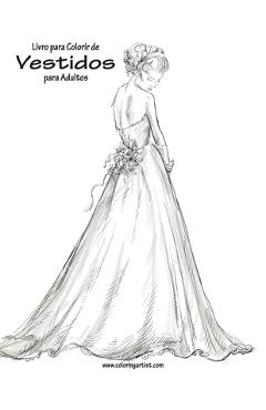 Poza produsului Livro para Colorir de Vestidos para Adultos - Nick Snels