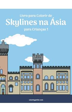 Poza produsului Livro para Colorir de Skylines na Ásia para Crianças 1 - Nick Snels