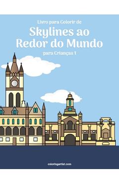 Poza produsului Livro para Colorir de Skylines ao Redor do Mundo para Crianças 1 - Nick Snels