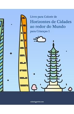 Poza produsului Livro para Colorir de Horizontes de Cidades ao redor do Mundo para Crianças 1 - Nick Snels