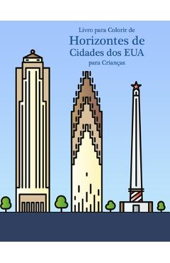 Poza produsului Livro para Colorir de Horizontes de Cidades dos EUA para Crianças - Nick Snels