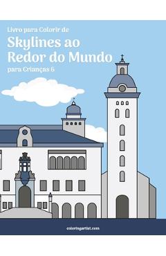 Poza produsului Livro para Colorir de Skylines ao Redor do Mundo para Crianças 6 - Nick Snels