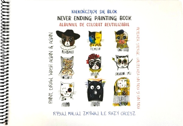 Album de colorat reutilizabil: Pisici