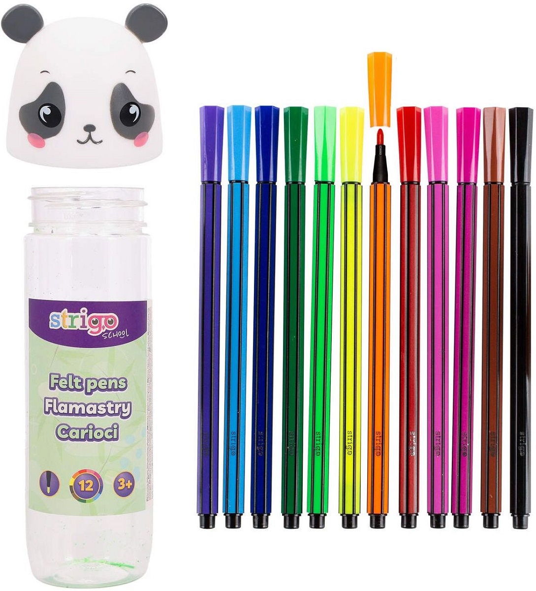 Set 12 carioci lavabile: Panda