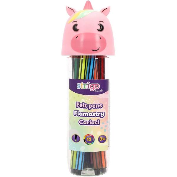 Set 12 carioci lavabile: Unicorn