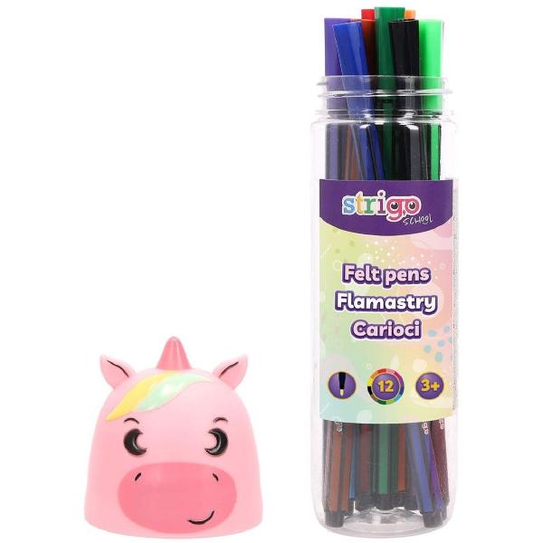 Set 12 carioci lavabile: Unicorn