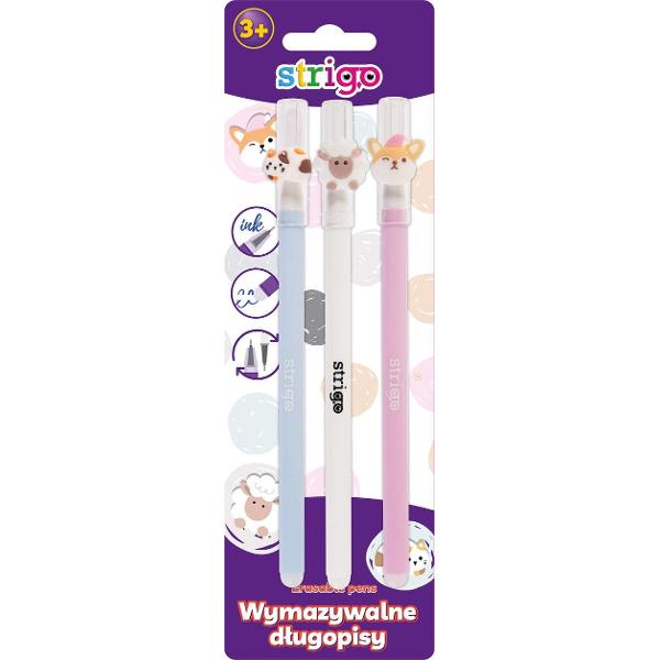 Set 3 pixuri cerneala termosensibila: Bleu, alb, roz. Seria Pets